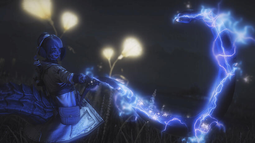 Wielding a levin-charged eel as a weapon.
